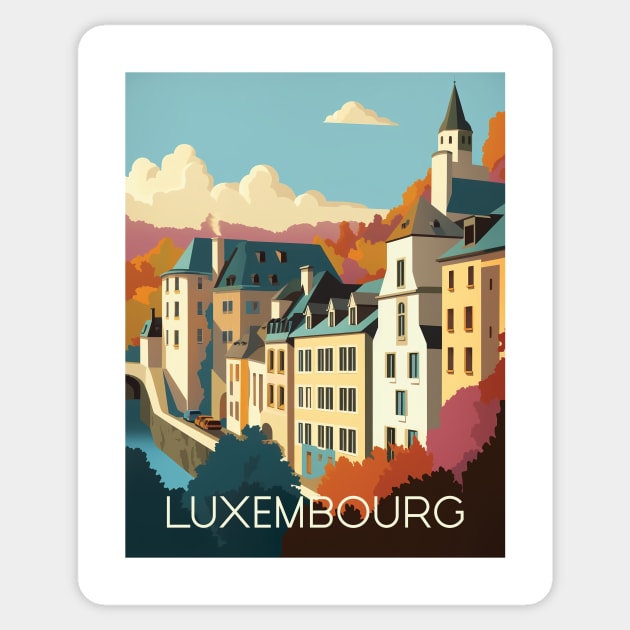 LUXEMBOURG Sticker by MarkedArtPrints